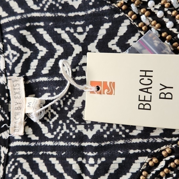 Beach Cover up or just beautiful shirt Bohemian beach Tunic beaded - Picture 5 of 8